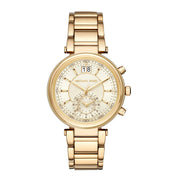  Shop Authentic Michael Kors Sawyer White Dial Gold Steel Strap Watch for Women - MK6362 - Luxxuri