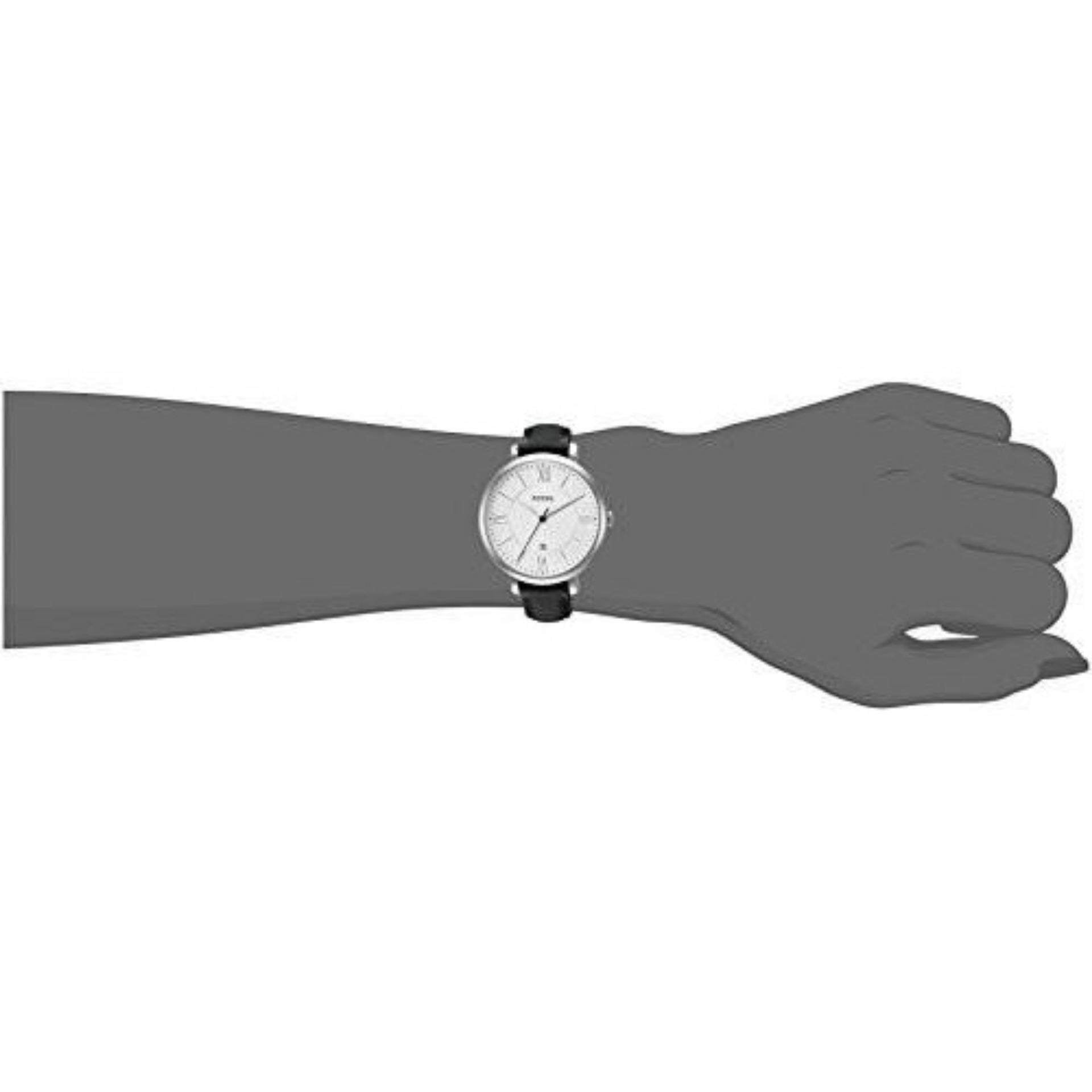  Shop Authentic Fossil Jacqueline Quartz White Dial Black Leather Strap Watch for Women - ES3972 - Luxxuri