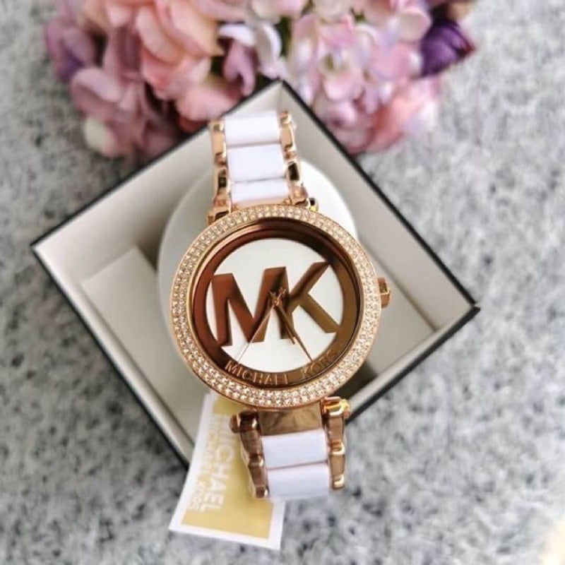  Shop Authentic Michael Kors Parker White Dial Two Tone Steel Strap Watch for Women - MK6365 - Luxxuri