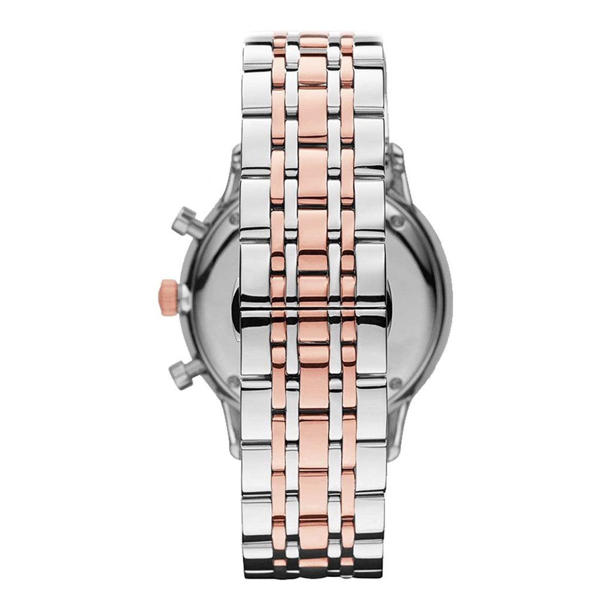  Shop Authentic Emporio Armani Chronograph White Dial Two Tone Steel Strap Watch For Men - AR0399 - Luxxuri