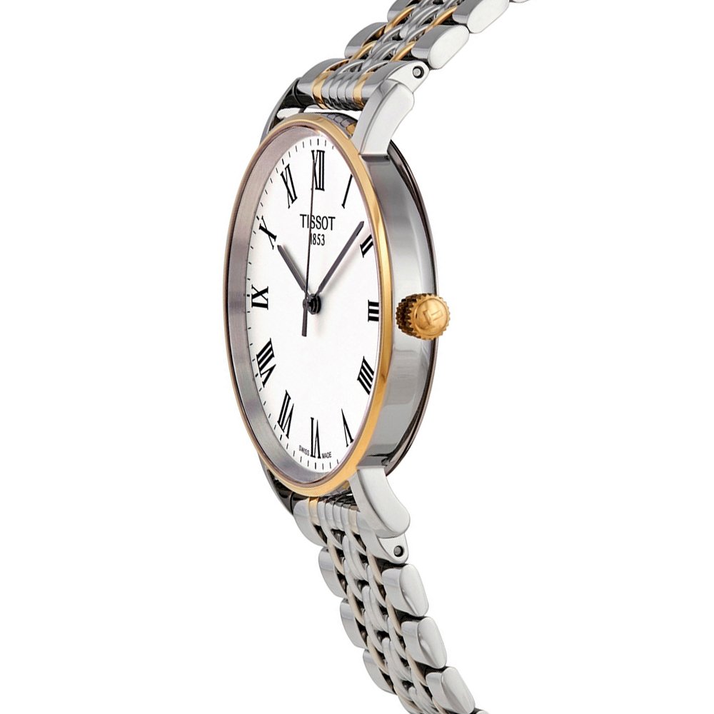  Shop Authentic Tissot Everytime Medium White Dial Two Tone Mesh Bracelet Watch For Men - T109.410.22.033.00 - Luxxuri