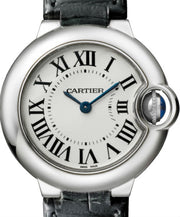  Shop Authentic Cartier Ballon Bleu Silver Dial Black Leather Strap Watch for Women - W69018Z4 - Luxxuri