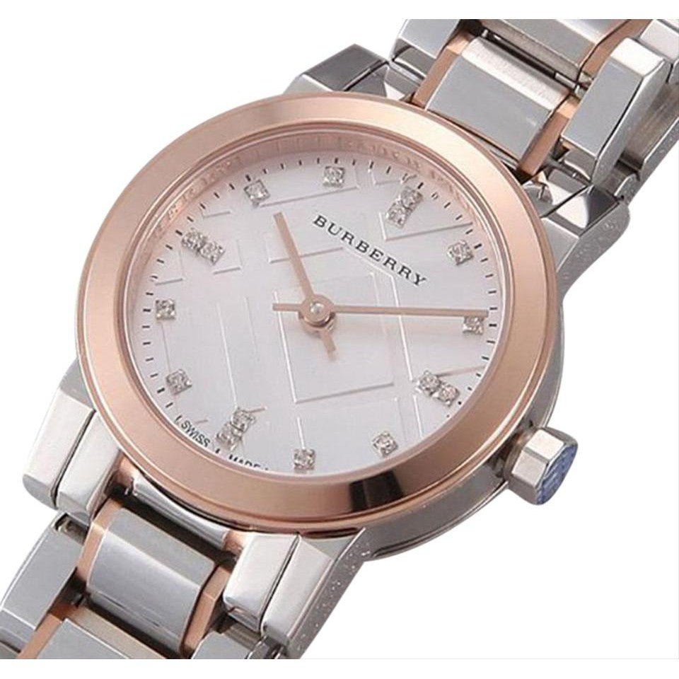  Shop Authentic Burberry The City Silver Dial Two Tone Steel Strap Watch for Women - BU9214 - Luxxuri