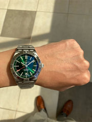  Shop Authentic Breitling Chronomat GMT 40 Green Dial Silver Steel Strap Watch for Men - A32398101L1A1 - Luxxuri