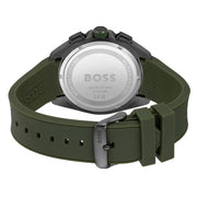  Shop Authentic Hugo Boss Volane Chronograph Grey Dial Green Rubber Strap Watch For Men - 1513952 - Luxxuri