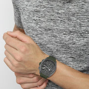  Shop Authentic Hugo Boss Volane Chronograph Grey Dial Green Rubber Strap Watch For Men - 1513952 - Luxxuri