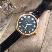  Shop Authentic Marc Jacobs Betty Mother of Pearl Black Dial Black Leather Strap Watch for Women - MJ1513 - Luxxuri