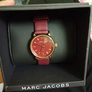  Shop Authentic Marc Jacobs Baker Maroon Dial Maroon Leather Strap Watch for Women - MBM1271 - Luxxuri