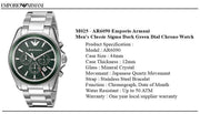  Shop Authentic Emporio Armani Sportivo Chronograph Blue Dial Silver Steel Strap Watch For Men - AR6090 - Luxxuri