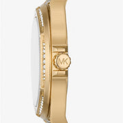  Shop Authentic Michael Kors Lennox Three Hand White Dial Blue Silicone Strap Watch For Women - MK7333 - Luxxuri
