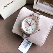  Shop Authentic Michael Kors Sofie Chronograph White Dial Two Tone Steel Strap Watch For Women - MK4353 - Luxxuri