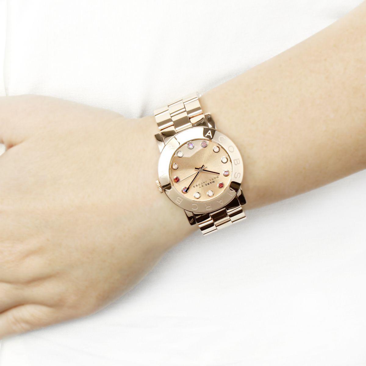  Shop Authentic Marc Jacobs Amy Dexter Rose Gold Dial Rose Gold Steel Strap Watch for Women - MBM3216 - Luxxuri