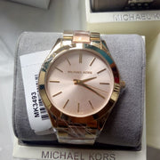  Shop Authentic Michael Kors Slim Runway Pink Dial Two Tone Steel Strap Watch for Women - MK3493 - Luxxuri