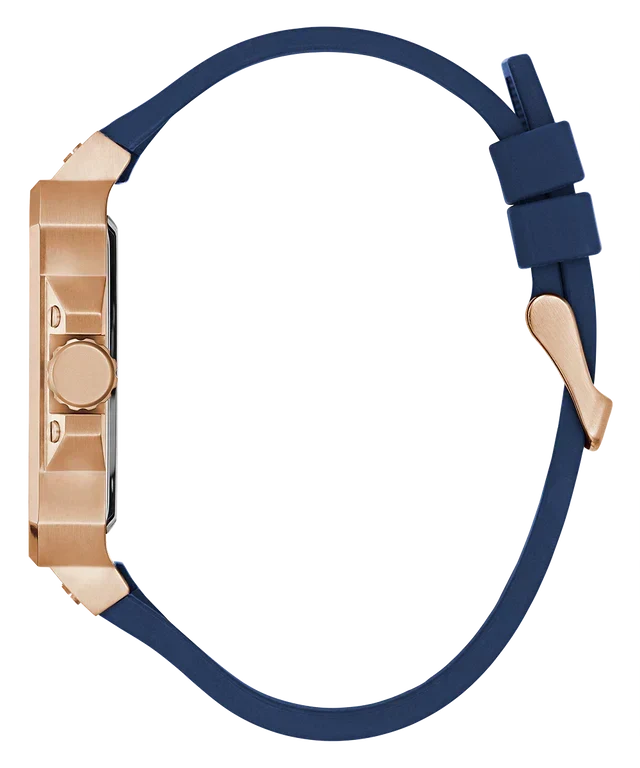  Shop Authentic Guess Leo Chronograph Blue Dial Blue Silicone Strap Watch For Men - GW0637G3 - Luxxuri