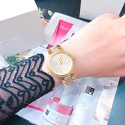  Shop Authentic Michael Kors Gabbi Crystals Gold Dial Gold Steel Strap Watch For Women - MK3985 - Luxxuri