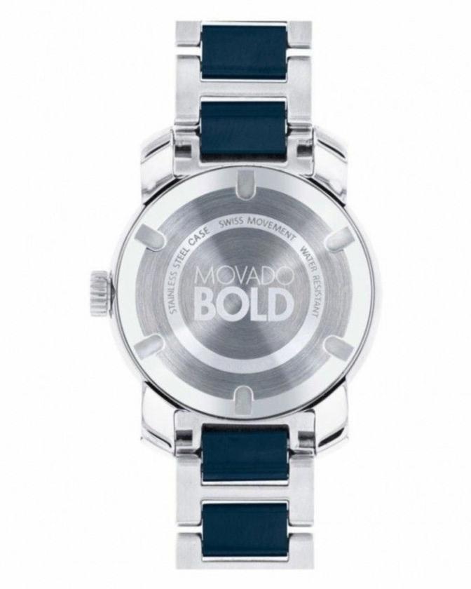 Shop Authentic Movado Bold Silver Dial Two Tone Steel Strap Watch For Women - 3600354 - Luxxuri