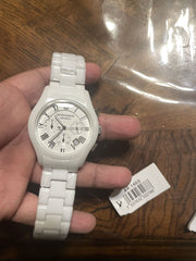  Shop Authentic Emporio Armani Chronograph Ceramic White Dial Watch For Women - AR1403 - Luxxuri