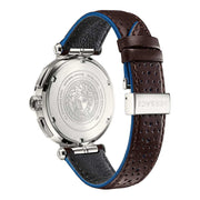  Shop Authentic Versace Aion Chronograph White Dial Brown Leather Strap Watch for Men - VBR010017 - Luxxuri