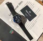  Shop Authentic Tag Heuer Aquaracer Chronograph Blue Dial Black Rubber Strap Watch for Men - CAY111B.FT6041 - Luxxuri