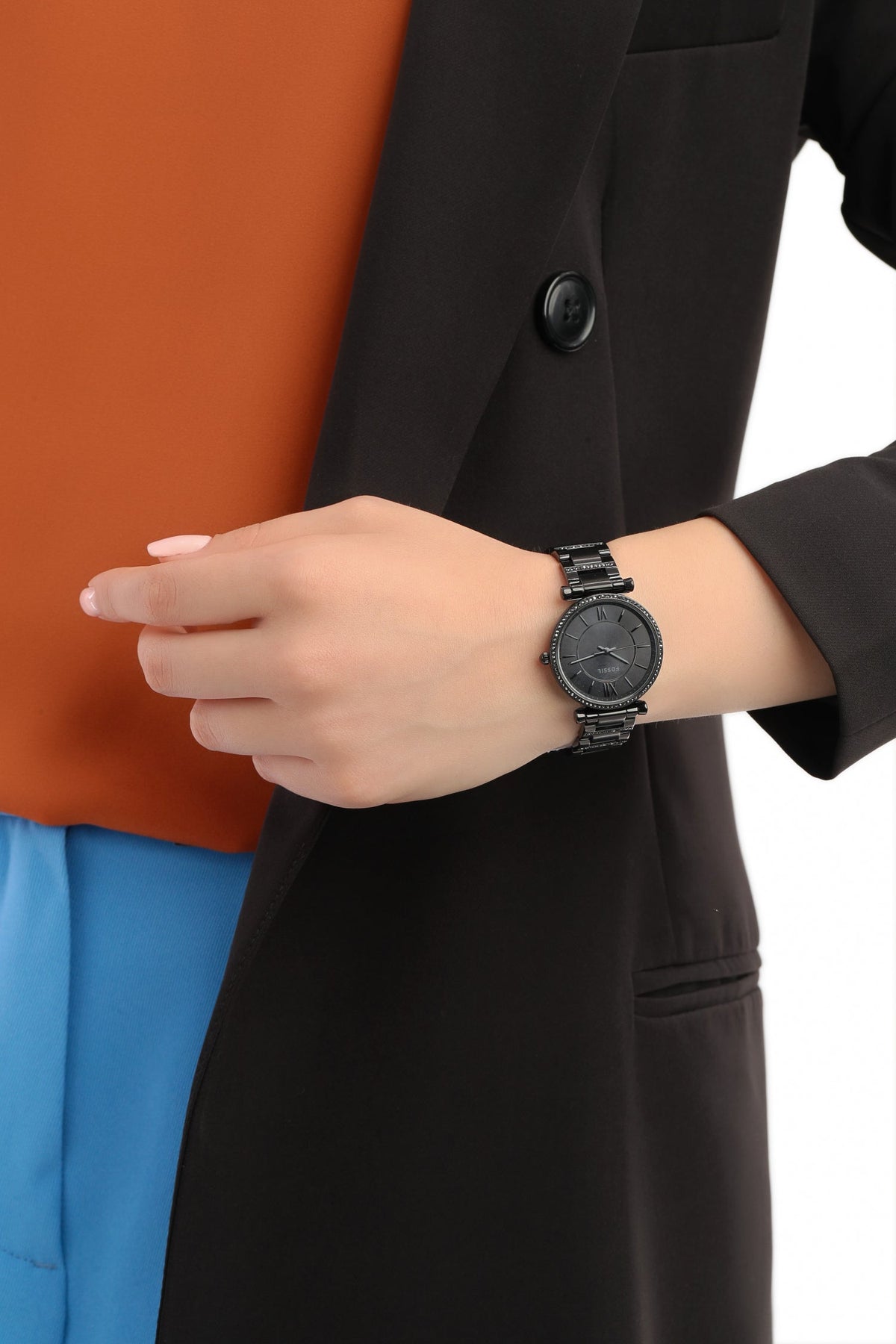  Shop Authentic Fossil Carlie Black Dial Black Steel Strap Watch for Women - ES4488 - Luxxuri