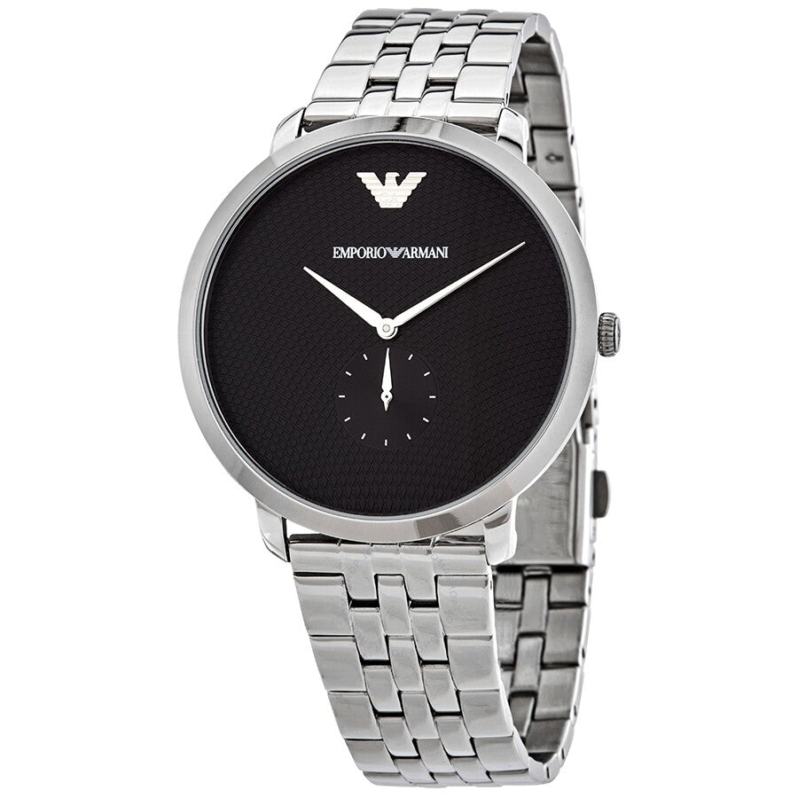  Shop Authentic Emporio Armani Classic Quartz Black Dial Silver Steel Strap Watch For Men - AR11161 - Luxxuri
