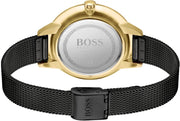  Shop Authentic Hugo Boss Symphony Black Dial Black Mesh Bracelet Watch for Women - 1502601 - Luxxuri