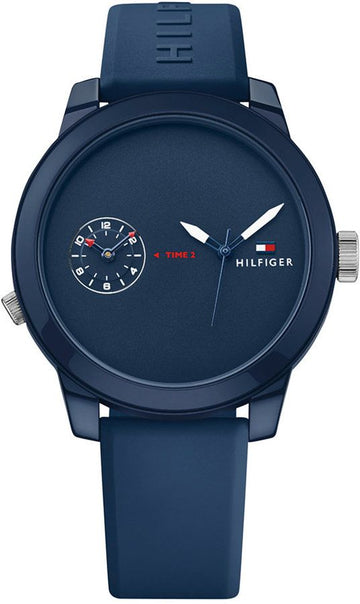  Shop Authentic Tommy Hilfiger Denim Quartz Blue Dial Blue Rubber Strap Watch for Men - 1791325 - Luxxuri