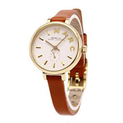  Shop Authentic Marc Jacobs Sally White Dial Brown Leather Strap Watch for Women - MBM1351 - Luxxuri
