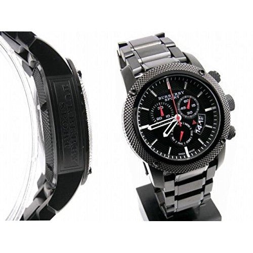  Shop Authentic Burberry Sport Chronograph Black Dial Black Steel Strap Watch for Men - BU7703 - Luxxuri
