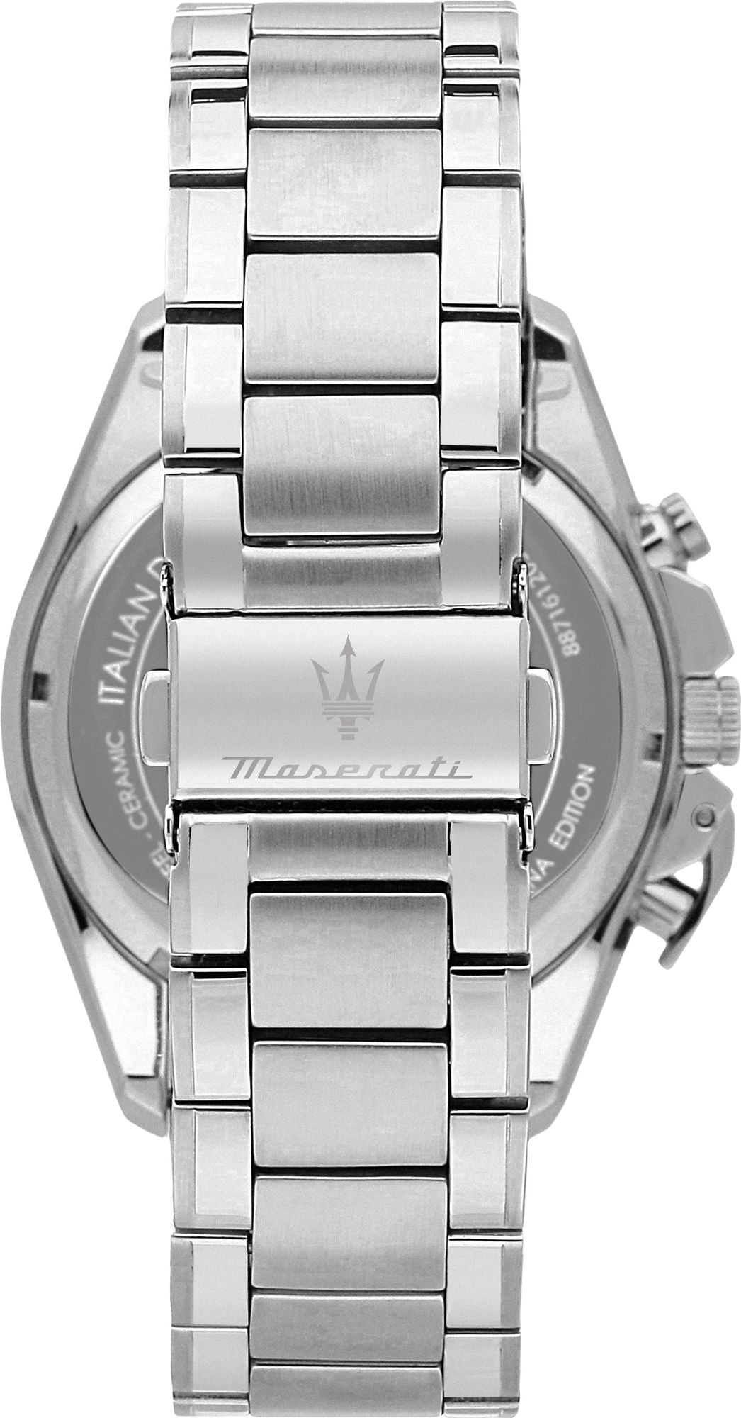  Shop Authentic Maserati Traguardo Chronograph Modena Edition Blue Dial Silver Steel Strap Watch For Men - R8871612039 - Luxxuri