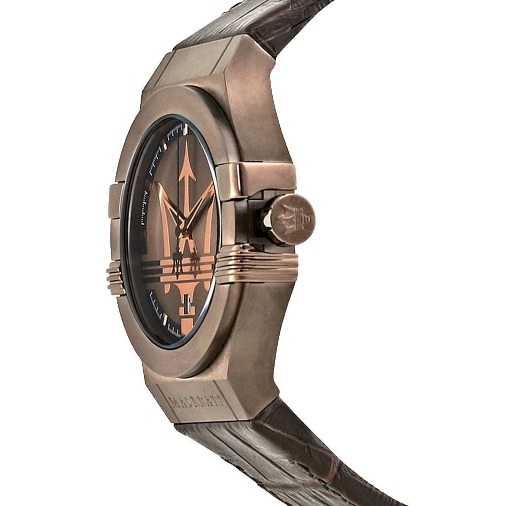  Shop Authentic Maserati Potenza Brown Dial Brown Leather Strap Watch For Men - R8851108011 - Luxxuri