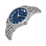  Shop Authentic Emporio Armani Valente Chronograph Blue Dial Silver Steel Strap Watch For Men - AR1789 - Luxxuri