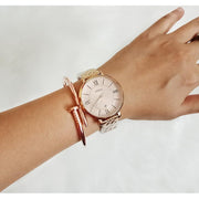  Shop Authentic Fossil Jacqueline Rose Gold Dial Rose Gold Steel Strap Watch for Women - ES3435 - Luxxuri