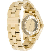  Shop Authentic Marc Jacobs Henry Skeleton Gold Dial Gold Steel Strap Watch for Women - MBM3263 - Luxxuri