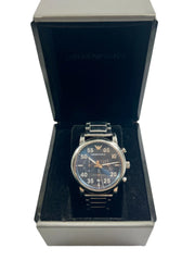  Shop Authentic Emporio Armani Luigi Chronograph Blue Dial Silver Steel Strap Watch For Men - AR11132 - Luxxuri