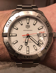  Shop Authentic Tag Heuer Aquaracer White Dial Watch for Men - WAY2013.BA0927 - Luxxuri