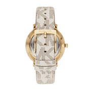  Shop Authentic Michael Kors Pyper Quartz Silver Dial White Leather Strap Watch For Women - MK2858 - Luxxuri
