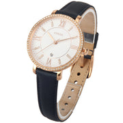  Shop Authentic Fossil Jacqueline White Dial Blue Leather Strap Watch for Women - ES4291 - Luxxuri