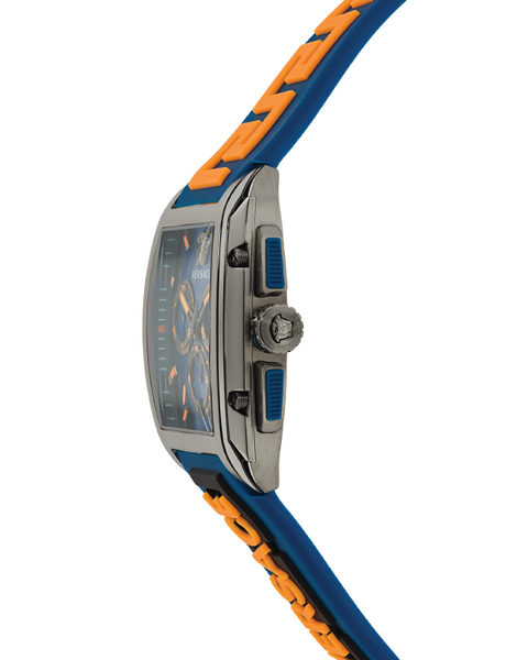  Shop Authentic Versace Iconic Dominus Chronograph Blue Dial Blue Rubber Strap Watch For Men - VE6H00323 - Luxxuri