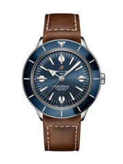  Shop Authentic Breitling Superocean Heritage '57 Blue Dial Brown Leather Strap Watch for Men - A10370161C1X1 - Luxxuri