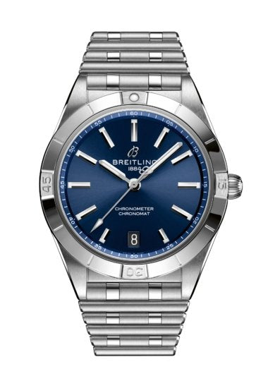  Shop Authentic Breitling Chronomat Automatic 36 Blue Dial Silver Steel Strap Watch for Women - A10380101C1A1 - Luxxuri