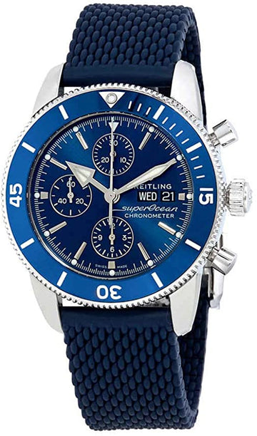  Shop Authentic Breitling Superocean Heritage Chronograph 44 Blue Dial Blue Mesh Bracelet Watch for Men - A13313161C1S1 - Luxxuri