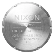 Nixon 51-30 Chrono White Dial Silver Steel Strap Watch for Men - A083-100