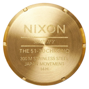 Nixon 51-30 Chrono Gold Dial Gold Steel Strap Watch for Men - A083-502