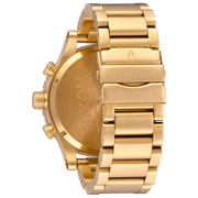 Nixon 51-30 Chrono Black Dial Gold Steel Strap Watch for Men - A083-510
