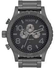 Nixon 51-30 Chronograph Grey Dial Grey Steel Strap Watch for Men - A083-1062