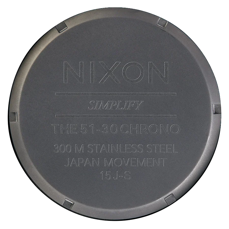 Nixon 51-30 Chronograph Grey Dial Grey Steel Strap Watch for Men - A083-1062
