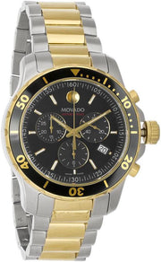  Shop Authentic Movado Series 800 Chronograph Black Dial Two Tone Steel Strap Watch For Men - 2600146 - Luxxuri