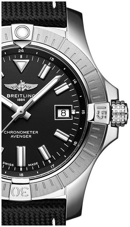  Shop Authentic Breitling Avenger Automatic 43mm Black Dial Black Nylon Strap Watch for Men - A17318101B1X2 - Luxxuri