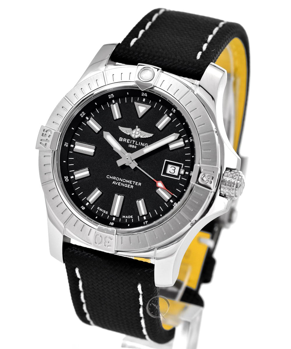  Shop Authentic Breitling Avenger Automatic 43mm Black Dial Black Nylon Strap Watch for Men - A17318101B1X2 - Luxxuri